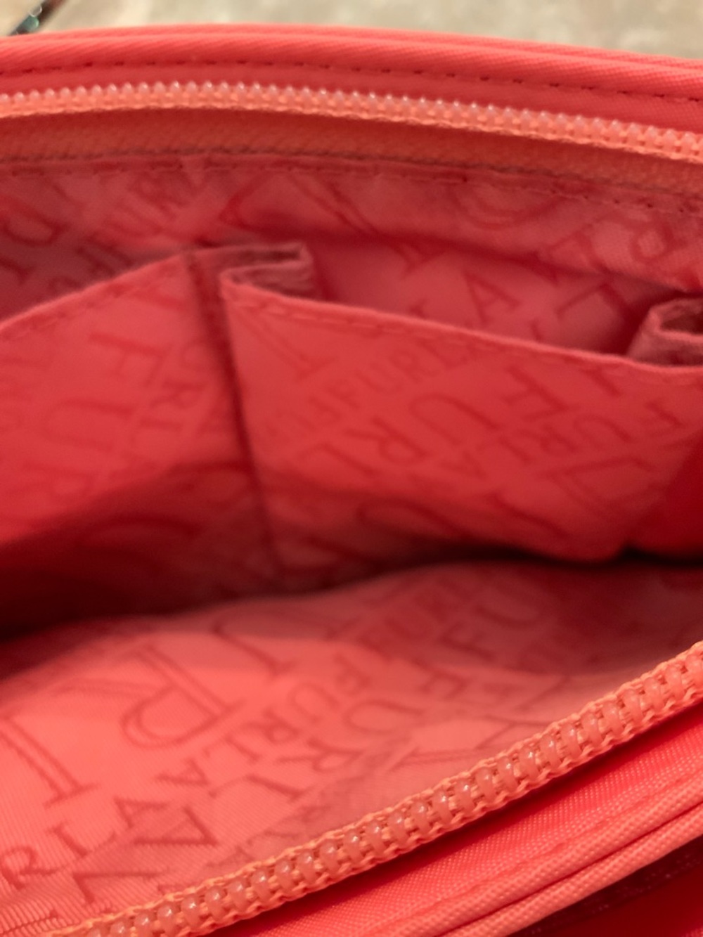 Furla Coral and Light Pink Shoulder Bag GUC - Picture 10 of 16